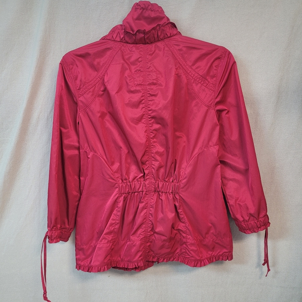 White House Black Market Watermelon Barbie Pink Utility Jacket, Size 6 Spring - Picture 6 of 9